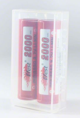 2x - 18650 Battery Clear Case
