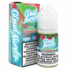 Cloud Nurdz TFN Salts Sour Watermelon Strawberry Iced