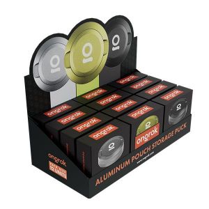 Ongrok Aluminum Pouch Storage Puck Display - 12 Pack