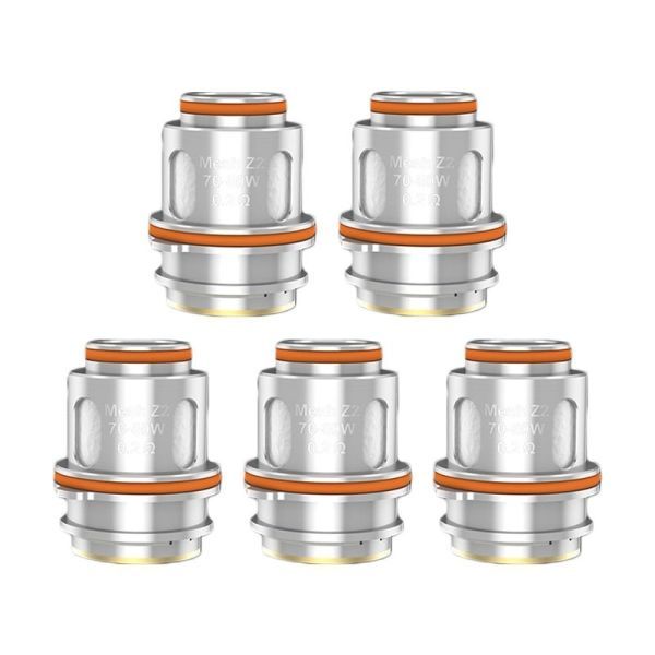 Five Geekvape Zeus z1 coils displayed, with 2 at the top and three on the bottom