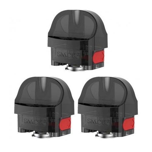 Three Smok Nord 4 RPM replacement pods displayed in a triangle