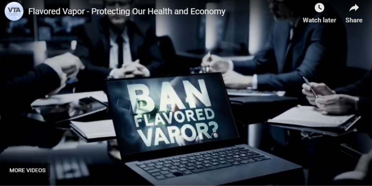 Watch the VTA's TV Ad on Vaping: Flavored Vapor - Protecting Our Health and Economy