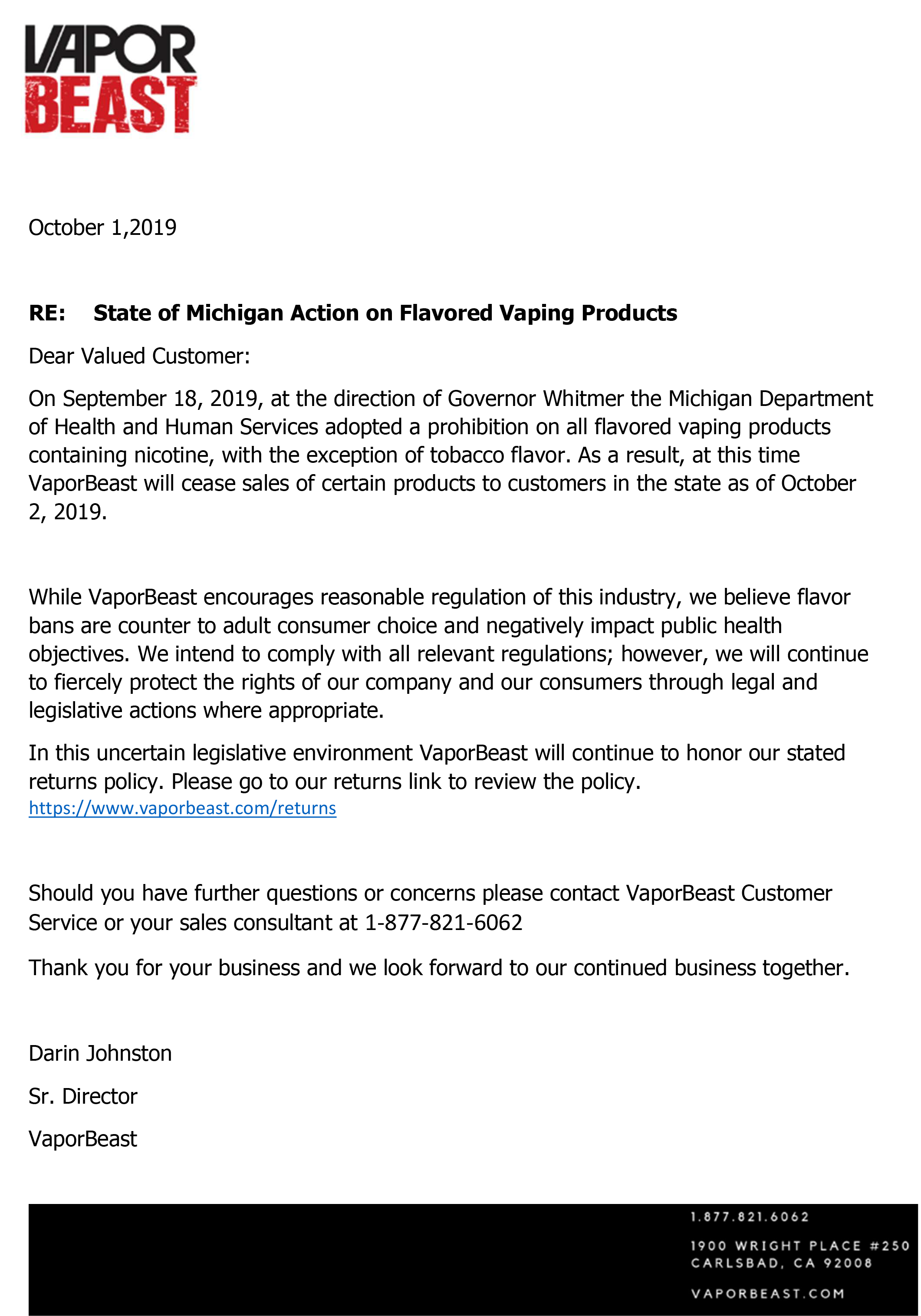 Michigan vape bans