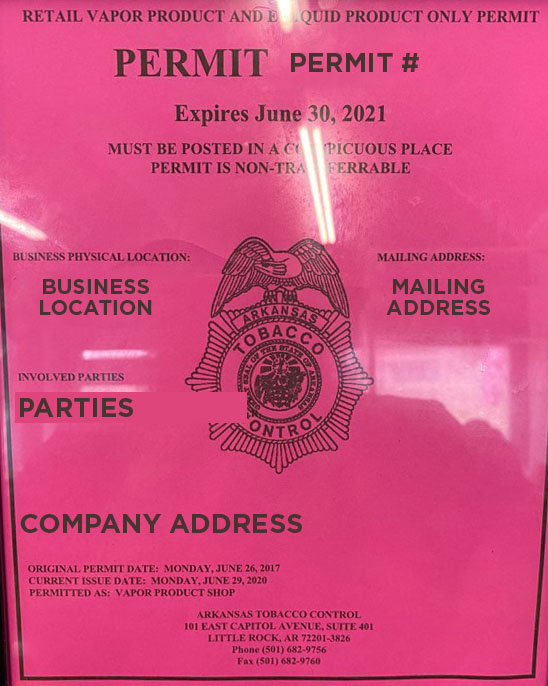 Arkansas Tobacco Permit