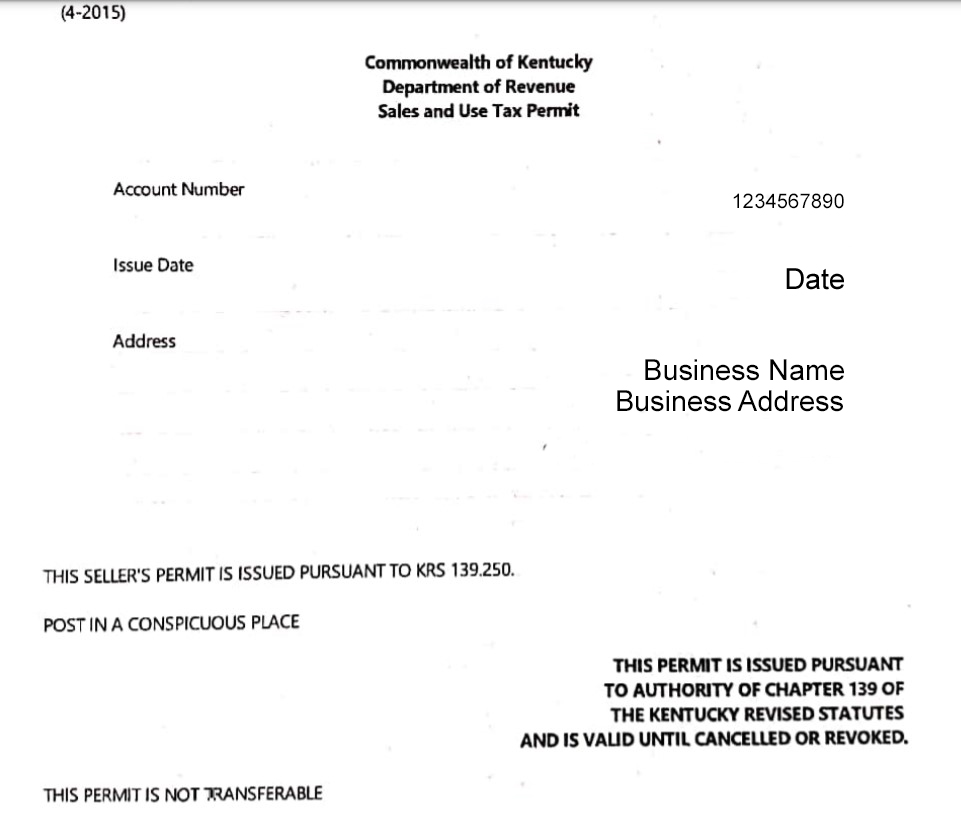 Kentucky Sales and Use Permit V2