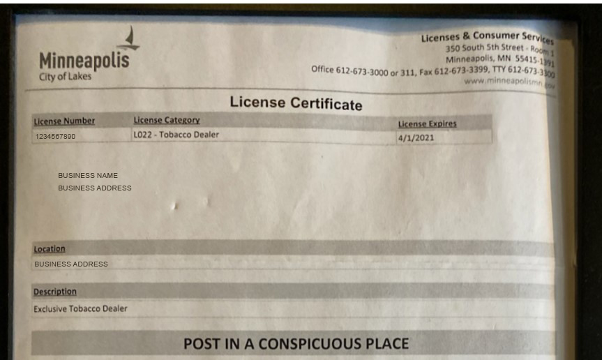 Minnesota Tobacco Permit