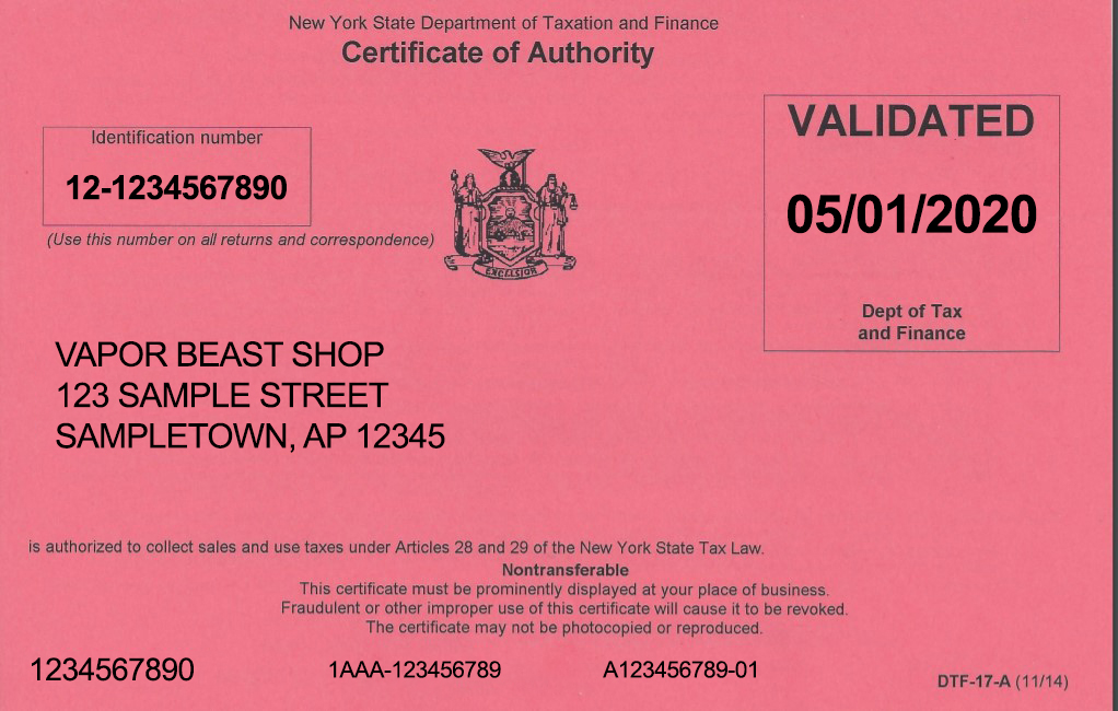 New York Tax Permit
