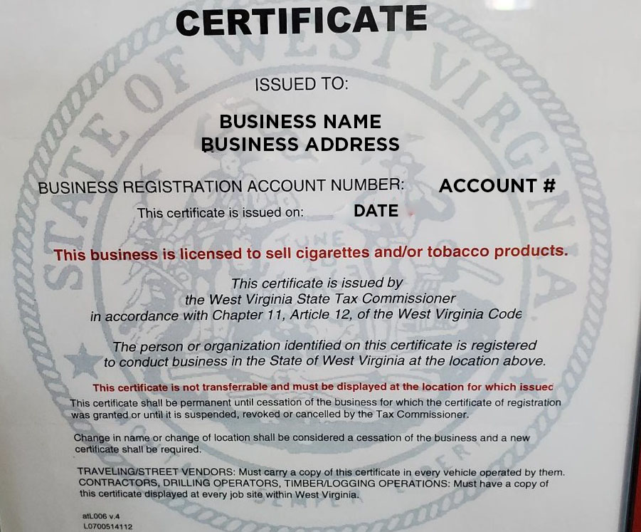 West Virginia Business Permit