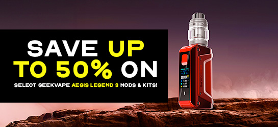 Save up to 50% on the GeekVape Aegis Legend 3 Kit and Mod