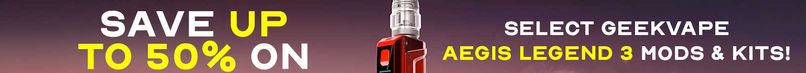 Save up to 50% on the GeekVape Aegis Legend 3 Kit and Mod