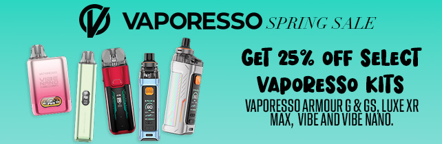 SAVE 25% ON SELECT VAPORESSO KITS