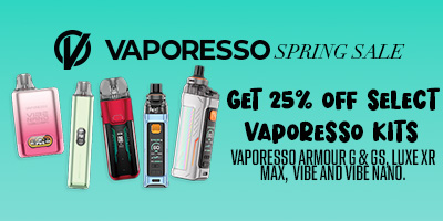 SAVE 25% ON SELECT VAPORESSO KITS